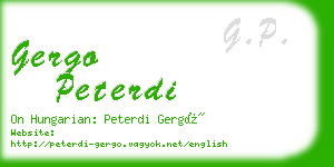 gergo peterdi business card